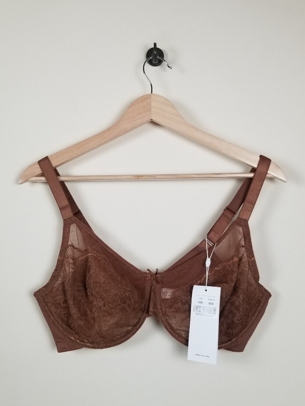 Hsia Lace Mesh Underwire Bra Size 38D NWT